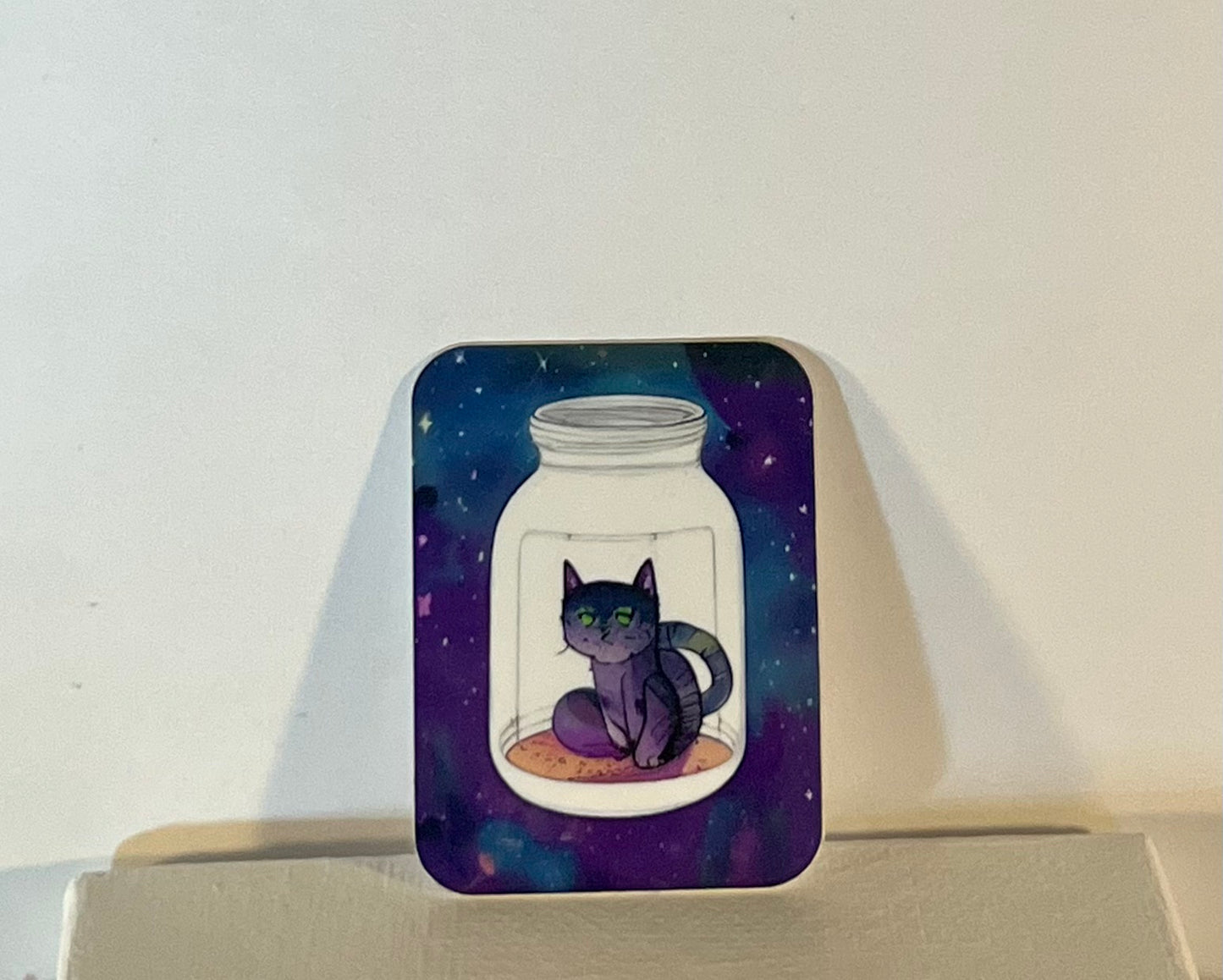 Cat in a Jar Sticker